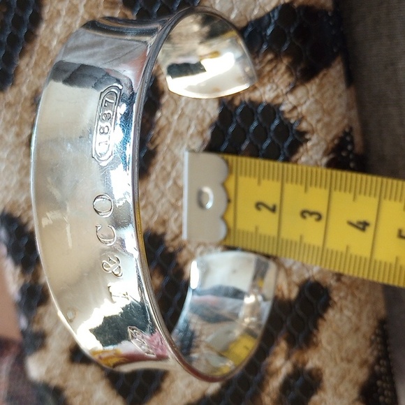 TIFFANY & CO. -925-SS- STAMPED: #"1837"- VINTAGE: yr.: 1997  --  CUFF BRACELET - Picture 4 of 12
